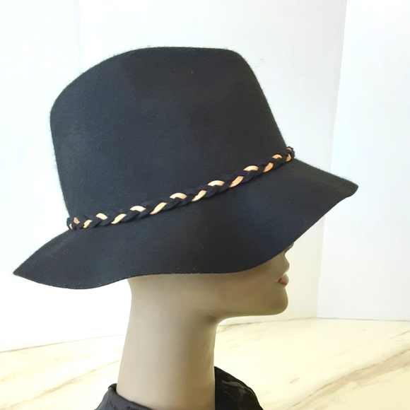 NWOT APT. 9 BRAIDED FLOPPY BRIM FEDORA 100% WOOL HAT - Picture 4 of 8